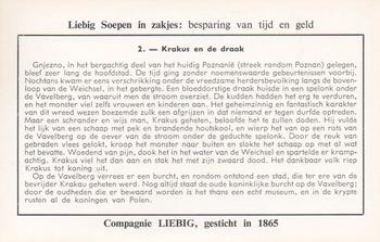1960 Liebig Poolse Legenden (Legends of Poland) (Dutch Text) (F1734, S1731) #2 Krakus en de draak Back
