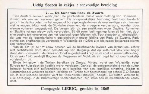 1960 Liebig Geschiedenis van Roemenie (History of Romania) (Dutch Text) (F1731, S1745) #2 De tocht van Radu de Zwarte Back