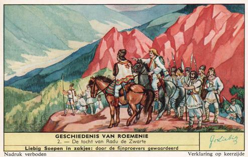 1960 Liebig Geschiedenis van Roemenie (History of Romania) (Dutch Text) (F1731, S1745) #2 De tocht van Radu de Zwarte Front