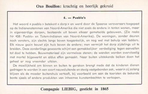 1959 Liebig Hoe Zij Haar Kinderen Dragen (How Children Are Carried) (Dutch Text) (F1705, S1708) #6 Pueblo's Back