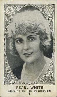 1921 American Caramel Movie Stars (E123) #8 Pearl White Front