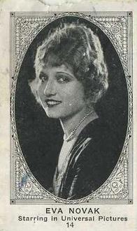 1921 American Caramel Movie Stars (E123) #14 Eva Novak Front