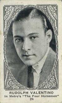 1921 American Caramel Movie Stars (E123) #24 Rudolph Valentino Front