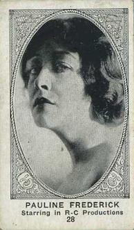 1921 American Caramel Movie Stars (E123) #28 Pauline Frederick Front