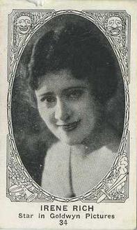 1921 American Caramel Movie Stars (E123) #34 Irene Rich Front