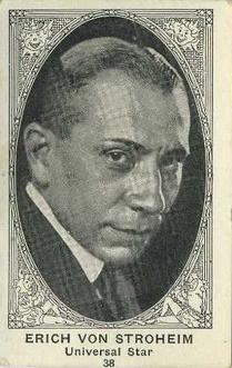 1921 American Caramel Movie Stars (E123) #38 Erich Von Stroheim Front