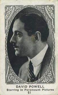 1921 American Caramel Movie Stars (E123) #51 David Powell Front