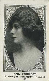 1921 American Caramel Movie Stars (E123) #60 Ann Forrest Front