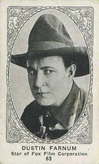 1921 American Caramel Movie Stars (E123) #63 Dustin Farnum Front