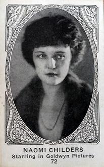 1921 American Caramel Movie Stars (E123) #72 Naomi Childers Front