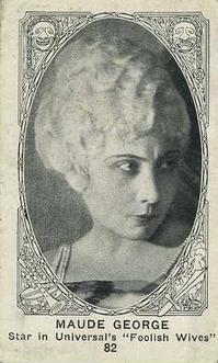 1921 American Caramel Movie Stars (E123) #82 Maude George Front