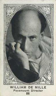 1921 American Caramel Movie Stars (E123) #86 William C. DeMille Front