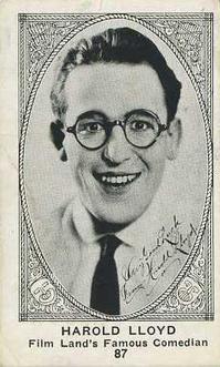 1921 American Caramel Movie Stars (E123) #87 Harold Lloyd Front