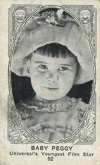 1921 American Caramel Movie Stars (E123) #92 Baby Peggy Front