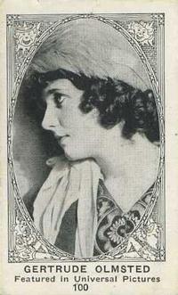 1921 American Caramel Movie Stars (E123) #100 Gertrude Olmstead Front
