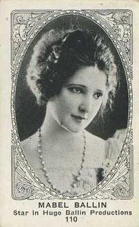 1921 American Caramel Movie Stars (E123) #110 Mabel Ballin Front
