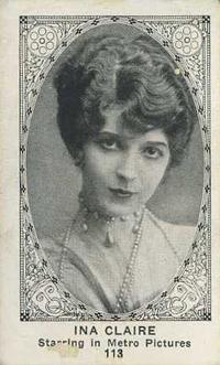 1921 American Caramel Movie Stars (E123) #113 Ina Claire Front