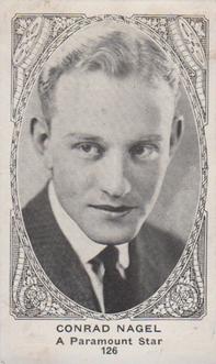 1921 American Caramel Movie Stars (E123) #126 Conrad Nagel Front