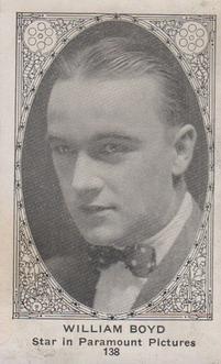 1921 American Caramel Movie Stars (E123) #138 William Boyd Front