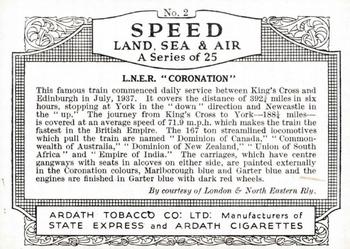 1938 Ardath Speed Land Sea and Air (Large) #2 L.N.E.R. 