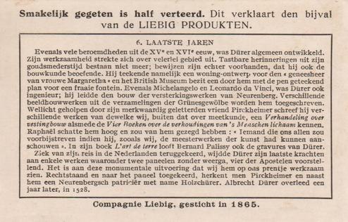 1948 Liebig Het Leven van Albrecht Durer (The Life of Albert Durer) (Dutch Text) (F1469, S1471) #6 Laatste Jaren Back