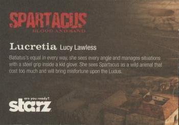 2009 Starz Spartacus: Blood and Sand #NNO Lucretia - Lucy Lawless Back