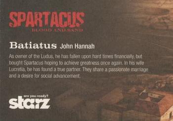 2009 Starz Spartacus: Blood and Sand #NNO Batiatus - John Hannah Back