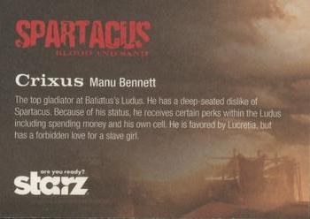 2009 Starz Spartacus: Blood and Sand #NNO Crixus - Manu Bennett Back