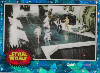 2022 Topps Chrome Sapphire Edition Star Wars #79 Preparing to Board Solo's Starship! Front