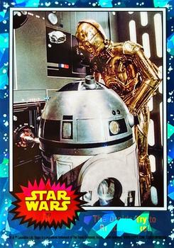 2022 Topps Chrome Sapphire Edition Star Wars #87 The Droids Try to Rescue Luke! Front