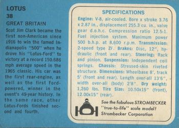 1966 Strombecker #NNO Lotus 38 Back