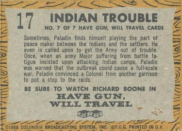 1958 A&BC TV Westerns #17 Indian Trouble Back