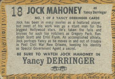 1958 A&BC TV Westerns #18 Jock Mahoney as Yancy Derringer Back