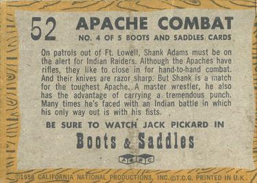 1958 A&BC TV Westerns #52 Apache Combat Back