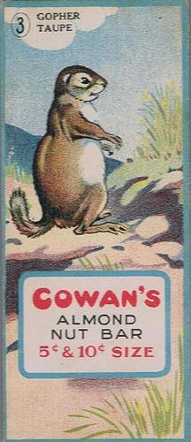 1920 Cowan’s Chocolates Animals (V2) #3 Gopher Front