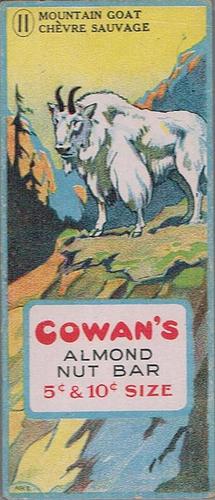 1920 Cowan’s Chocolates Animals (V2) #11 Mountain Goat Front