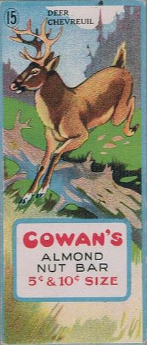 1920 Cowan’s Chocolates Animals (V2) #15 Deer Front