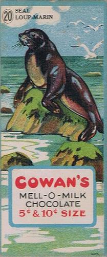 1920 Cowan’s Chocolates Animals (V2) #20 Seal Front