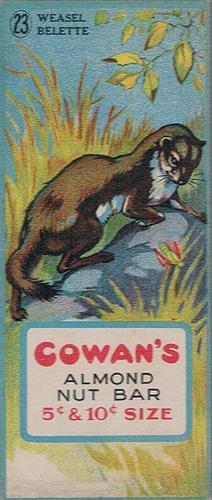 1920 Cowan’s Chocolates Animals (V2) #23 Weasel Front