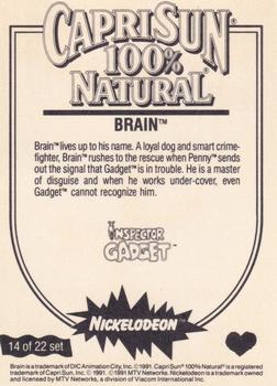 1991 Capri Sun Nickelodeon Nick is Kids #14 Brain Back