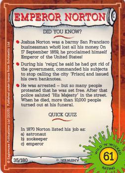 2002-05 Horrible Histories Wild 'n' Wicked #35 Emperor Norton Back