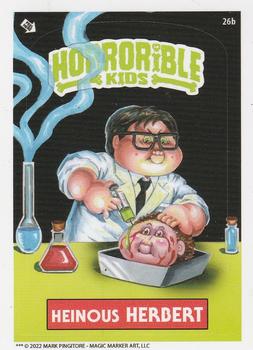 2022 The Horrorible Kids Series 1-3 Reprint #26b Heinous Herbert Front