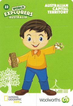 2016 Woolworths World Explorers #22 Australian Capital Territory Front