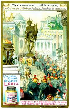 1906 Liebig Beroemde standbeelden (Famous Statues) (Belgian Text) (F846, S847) #NNO Colossus of Nero Front