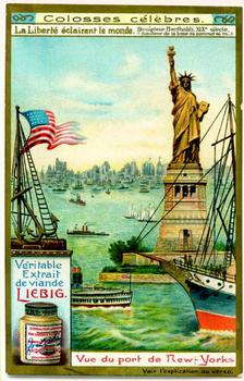 1906 Liebig Beroemde standbeelden (Famous Statues) (Belgian Text) (F846, S847) #NNO Statue of Liberty Front