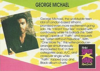 1991 Pro Set SuperStars MusiCards - Unnumbered Promos #NNO George Michael Back