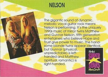 1991 Pro Set SuperStars MusiCards - Unnumbered Promos #NNO Nelson Back