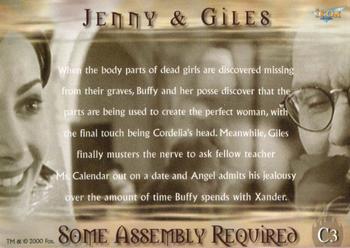 2001 Ikon Collectables Buffy The Vampire Slayer: The Story So Far - Couples #C3 Jenny / Giles Back