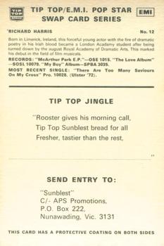 1972 Tip Top/EMI Pop Stars #12 Richard Harris Back