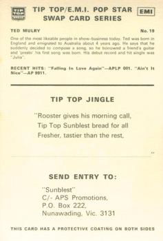 1972 Tip Top/EMI Pop Stars #19 Ted Mulry Back